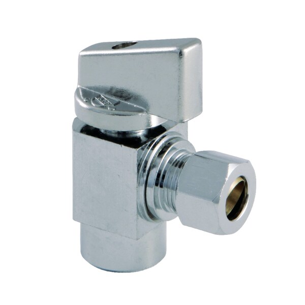 Kingston Brass KF43201CTL 1/2" Sweat x 3/8" O.D Comp Angle Stop Valve, Polished Chrome KF43201CTL - main